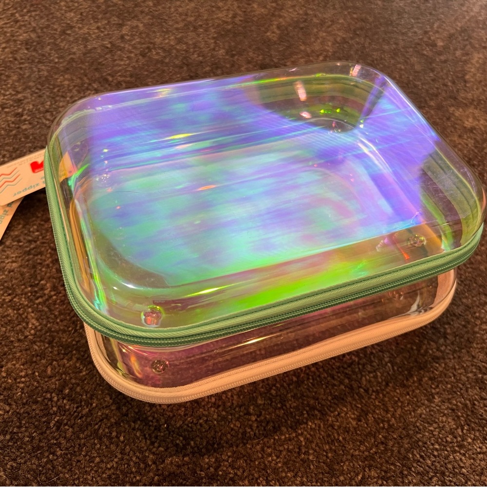 SET of 2 Target Up & Up Iridescent and and Clear Hard Sided Pencil Cases